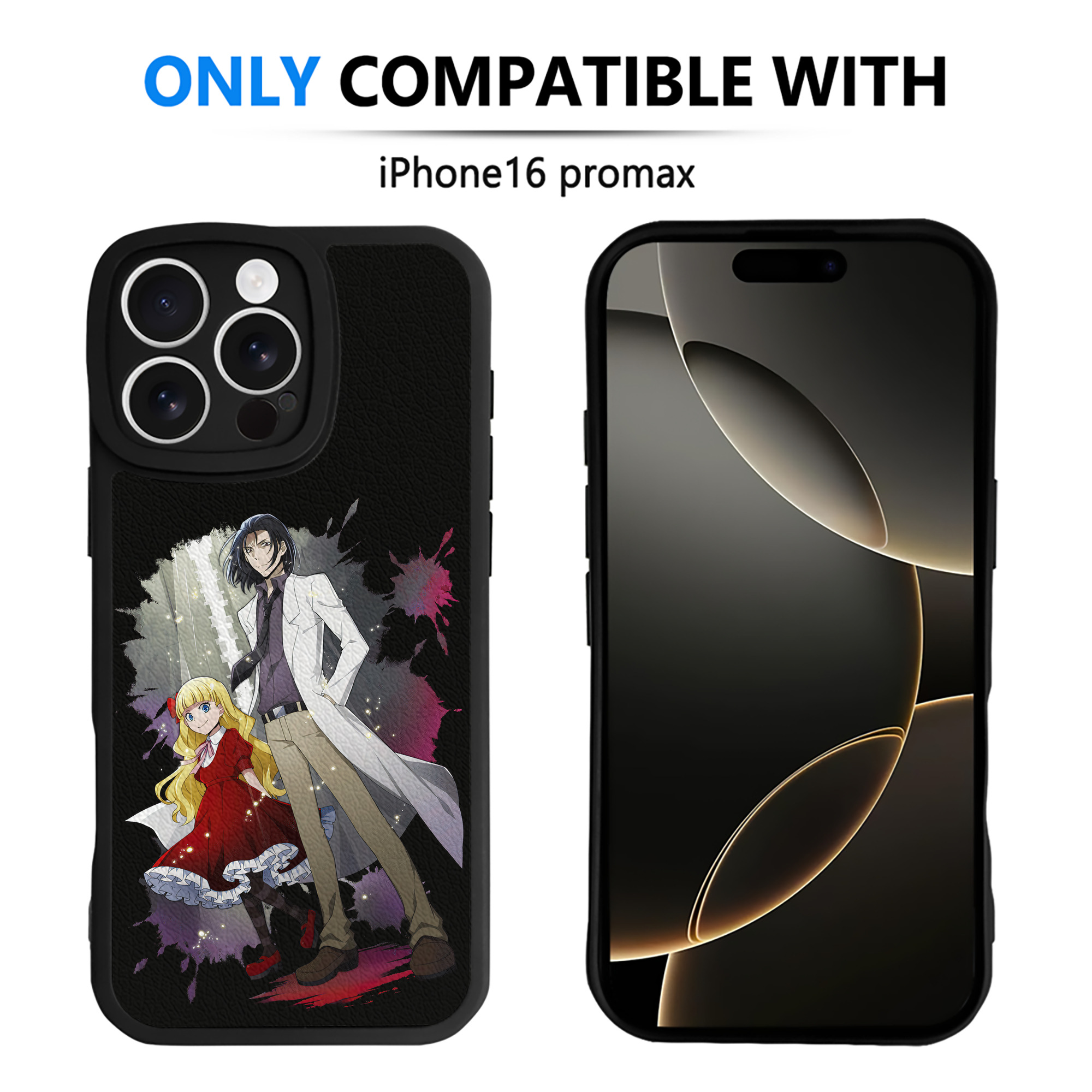 （画像用） 文豪ストレイドッグス Bungo Stray Dogs 【iPhone 16シリーズ対応】シリコンスマホケース（レザー調） 材質：シリコン